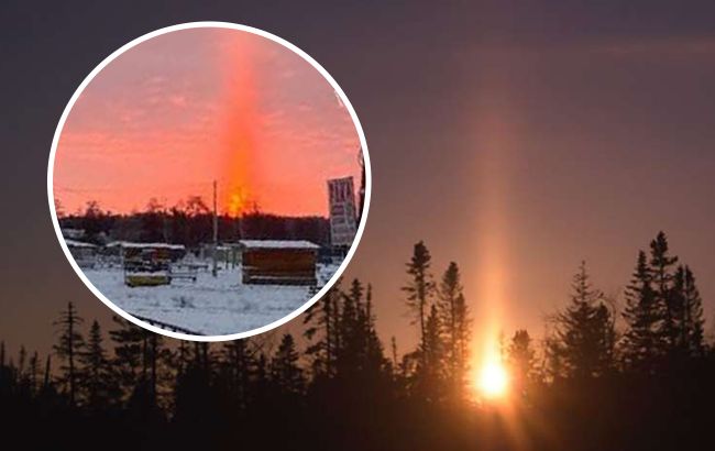 На Волині виявили загадковий сонячний стовп: фото неймовірного явища